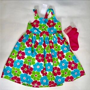 Girls Gymboree Floral Summer Dress Socks New NWT 5 5T
